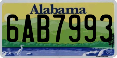 AL license plate 6AB7993