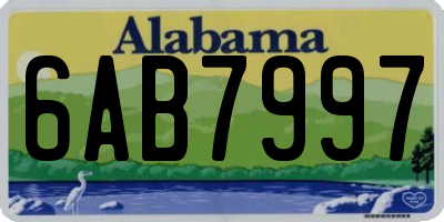 AL license plate 6AB7997