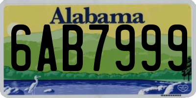 AL license plate 6AB7999