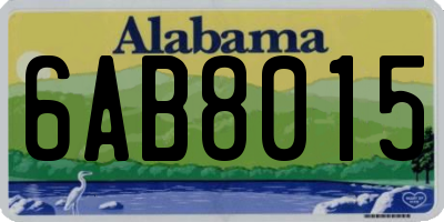 AL license plate 6AB8015