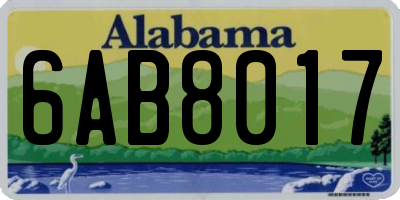 AL license plate 6AB8017