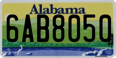 AL license plate 6AB8050