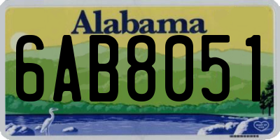 AL license plate 6AB8051