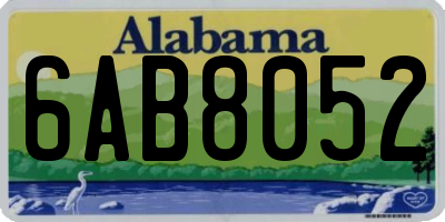 AL license plate 6AB8052