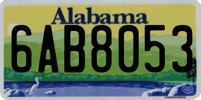AL license plate 6AB8053