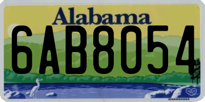 AL license plate 6AB8054