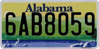AL license plate 6AB8059
