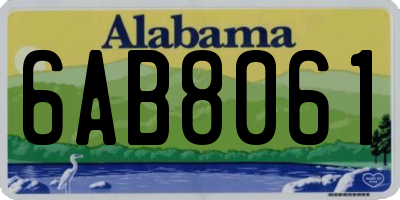 AL license plate 6AB8061