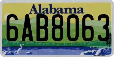 AL license plate 6AB8063