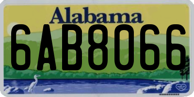 AL license plate 6AB8066