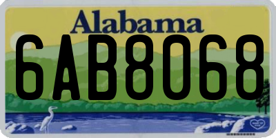 AL license plate 6AB8068