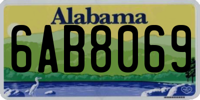 AL license plate 6AB8069
