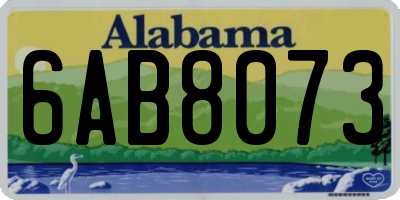 AL license plate 6AB8073