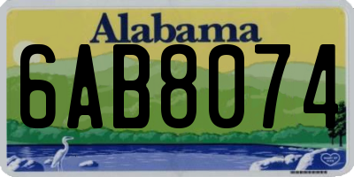 AL license plate 6AB8074