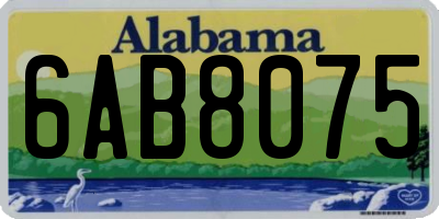 AL license plate 6AB8075