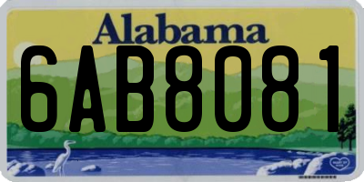 AL license plate 6AB8081