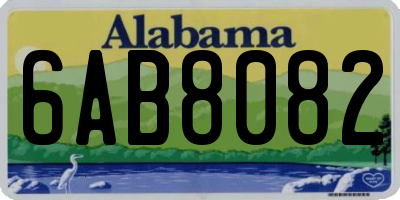 AL license plate 6AB8082