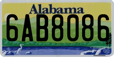 AL license plate 6AB8086
