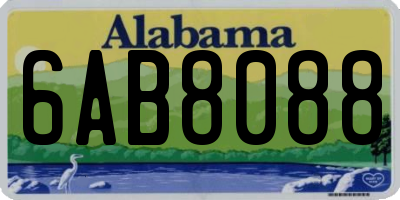 AL license plate 6AB8088
