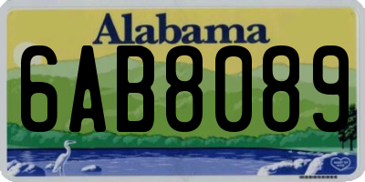 AL license plate 6AB8089