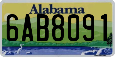 AL license plate 6AB8091