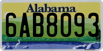 AL license plate 6AB8093