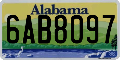 AL license plate 6AB8097