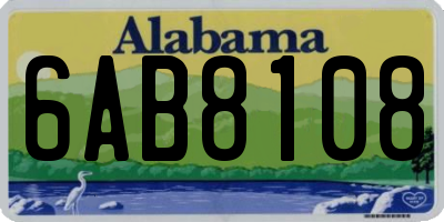 AL license plate 6AB8108