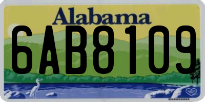 AL license plate 6AB8109