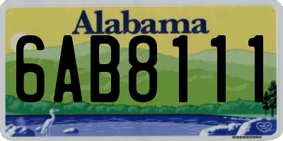 AL license plate 6AB8111