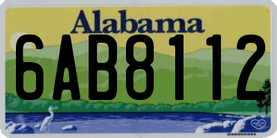 AL license plate 6AB8112