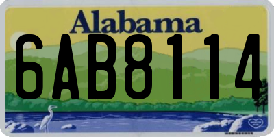 AL license plate 6AB8114