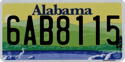 AL license plate 6AB8115
