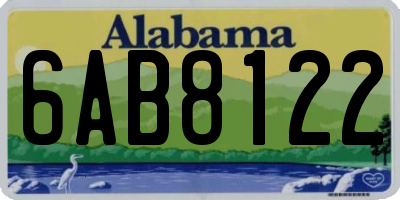 AL license plate 6AB8122