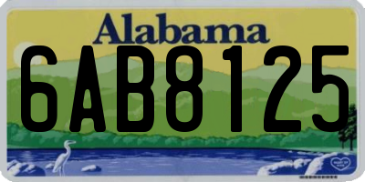 AL license plate 6AB8125