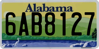 AL license plate 6AB8127