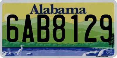 AL license plate 6AB8129