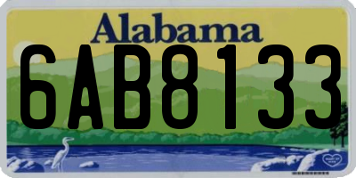AL license plate 6AB8133