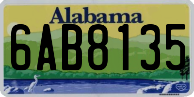 AL license plate 6AB8135