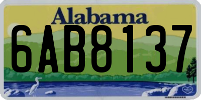AL license plate 6AB8137