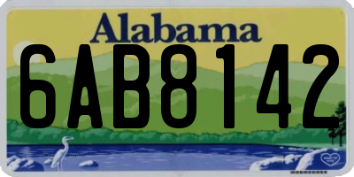 AL license plate 6AB8142