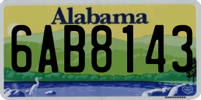 AL license plate 6AB8143