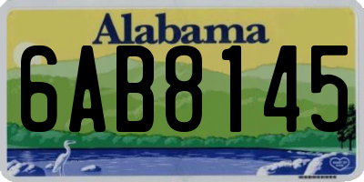 AL license plate 6AB8145