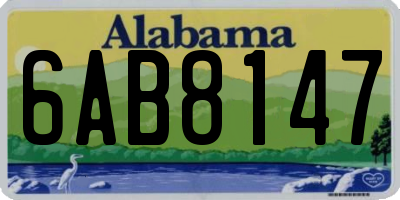 AL license plate 6AB8147