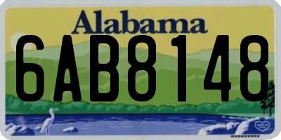AL license plate 6AB8148