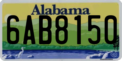 AL license plate 6AB8150