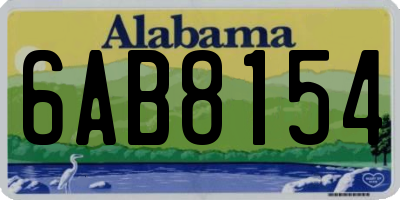 AL license plate 6AB8154