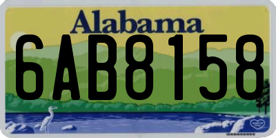 AL license plate 6AB8158