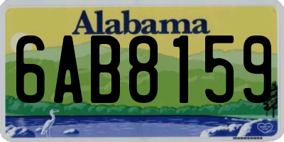 AL license plate 6AB8159
