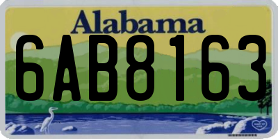 AL license plate 6AB8163
